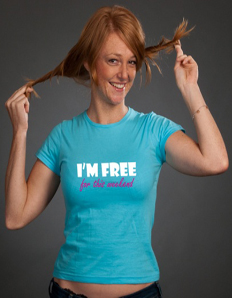Dámské tričko s potiskem I´m free