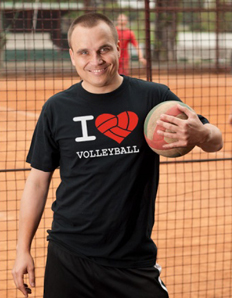 Pánské sportovní tričko Volejbal - Volej srdce