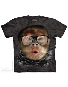 Dámské tričko se zvířecím potiskem Hipster Orangutan
