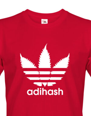 Pánské tričko Adihash - tričko s motivem marihuany. Vtipná a originální pánská a dámská trička s potiskem levně. Levná trička s MEME potiskem.