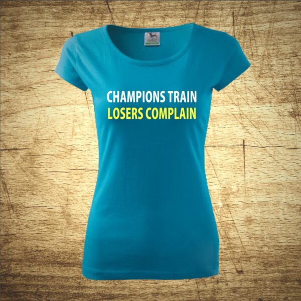 Tričko s motivem Champions train