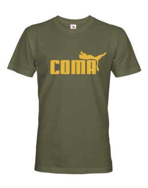 ★ Pánské tričko s oblíbeným motivem Coma - vtipná parodie na značku Puma