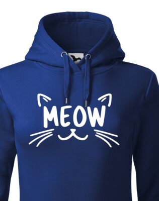 Dámská mikina s kočičím potiskem Meow - čupr tričko s kočkou