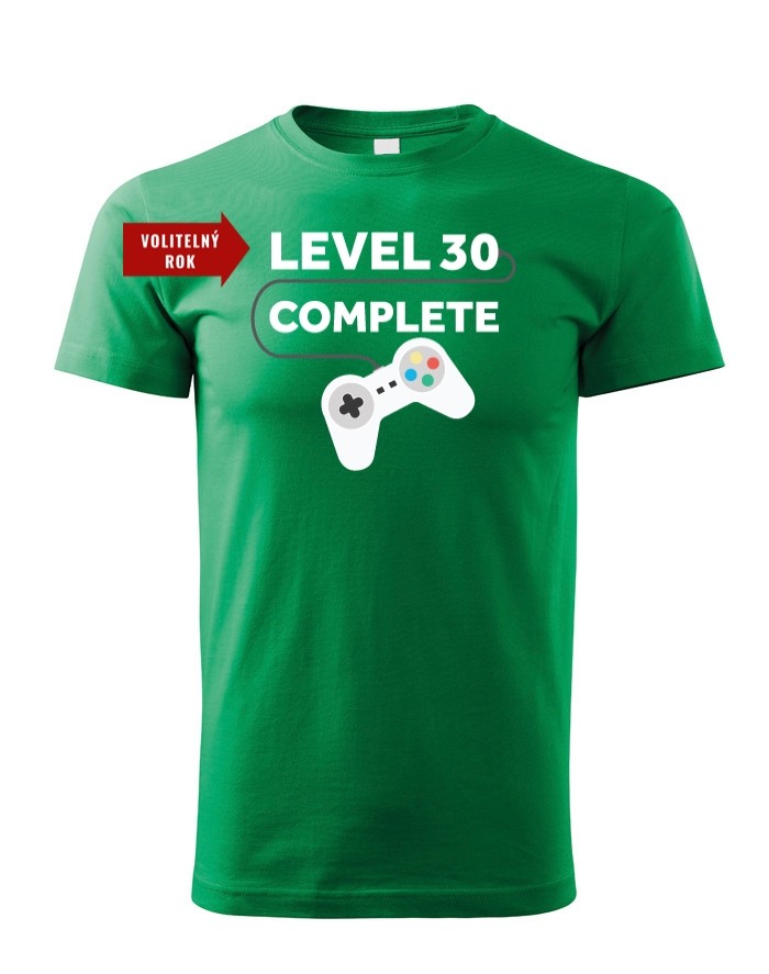 Dětské tričko k narozeninám - Level complete - s věkem na přání