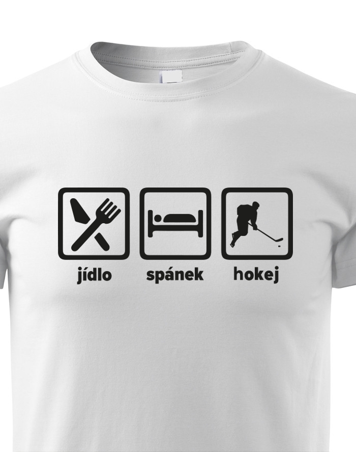 Dětské tričko pro hokejisty Jídlo spánek hokej - skvělý dárek pro hokejisty