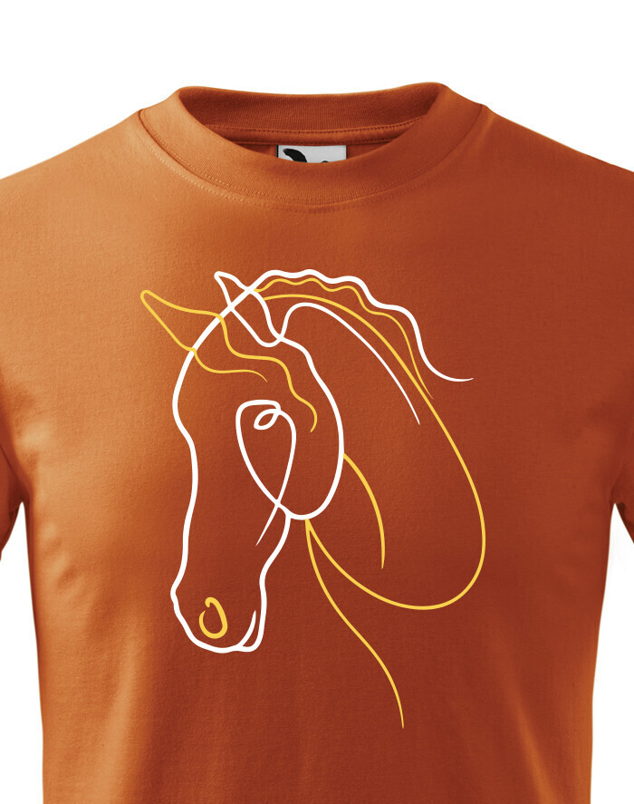 Dětské tričko pro milovníky koní - Silueta koně