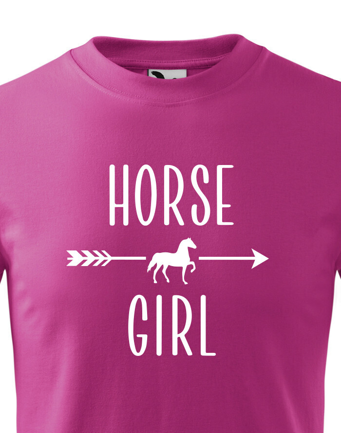 Dětské tričko pro milovníky koní s potiskem "Horse girl" - skvělý dárek