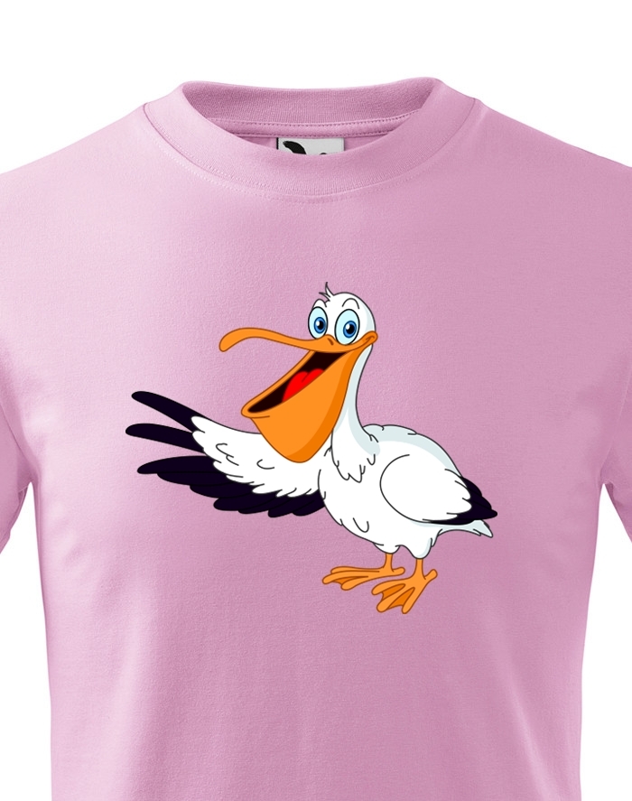 Dětské tričko s potiskem Pelikána - dárek na narozeniny nebo Vánoce