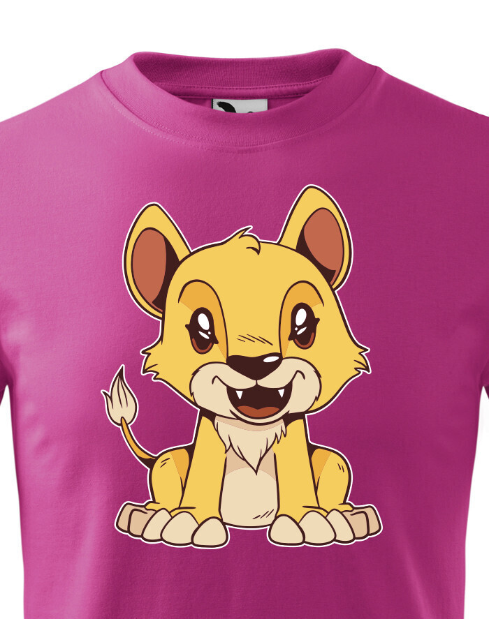 Dětské tričko s potiskem lva - dětské tričko pro milovníky zvířat