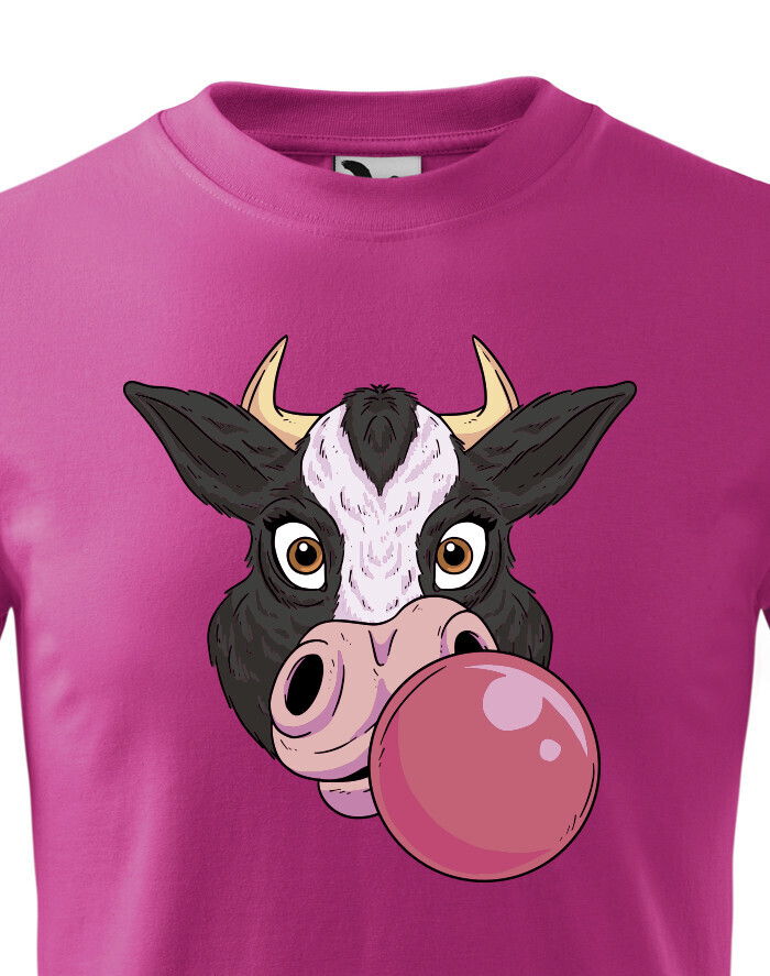Dětské tričko s potiskem veselé krávy - skvělý dárek pro milovníky zvířat