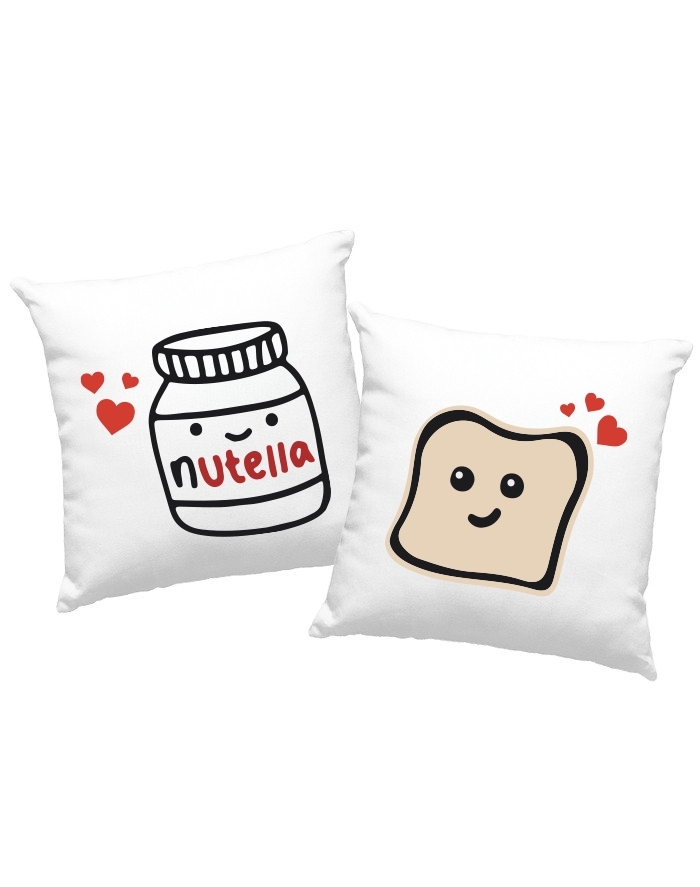 Polštáře pro zamilované Nutella - Valentýnský dárek nebo dárek na výročí