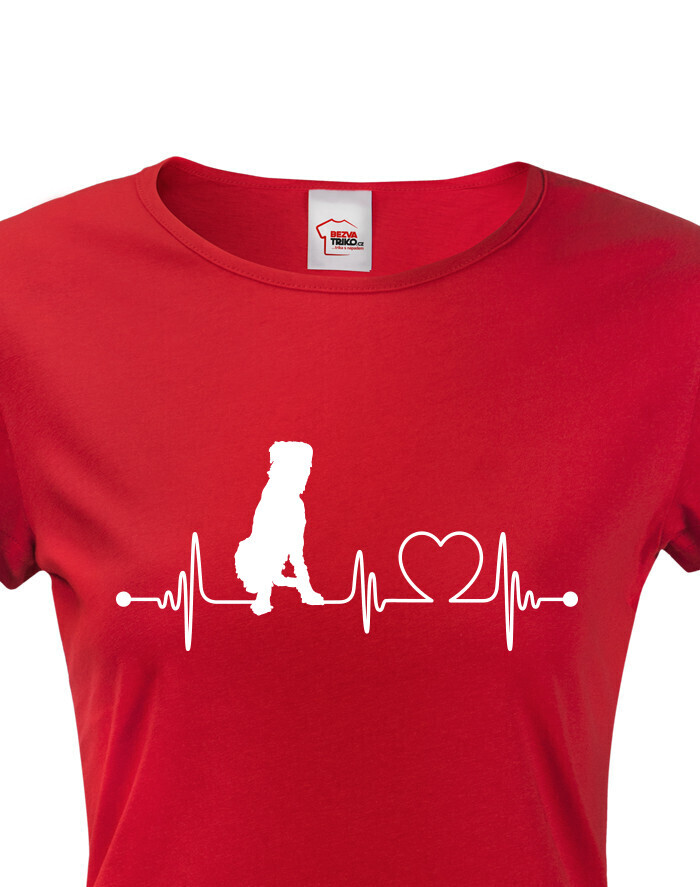 Dámské tričko s potiskem Irský vlkodav -  skvělý dárek pro milovníky psů