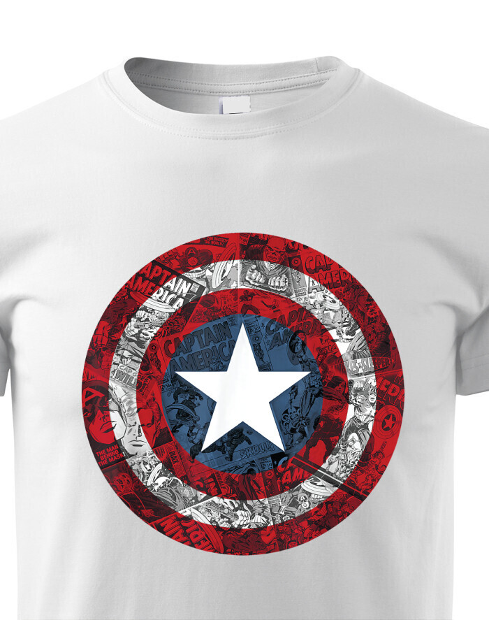 Dětské tričko s potiskem Kapitán Amerika - tričko pro fanoušky Marvel