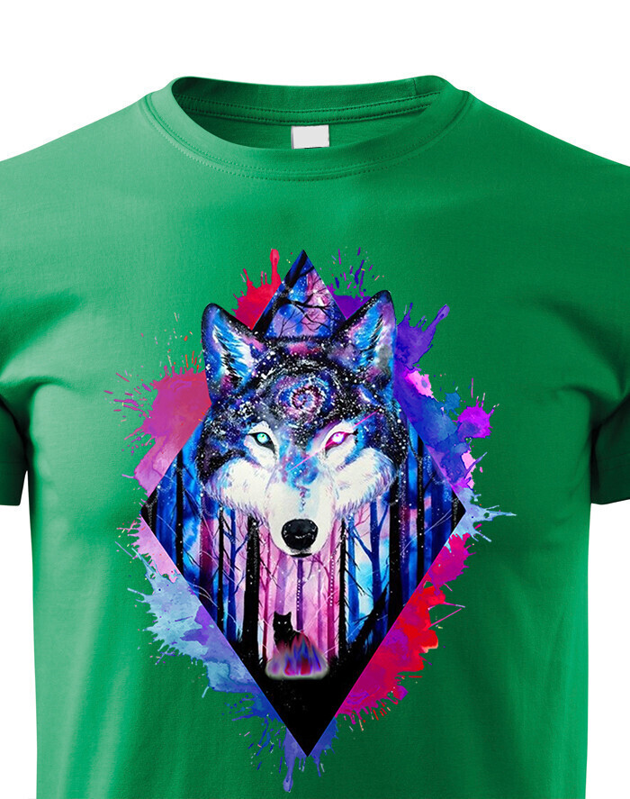 Dětské tričko s potiskem vlka - originální tričko s potiskem vlka