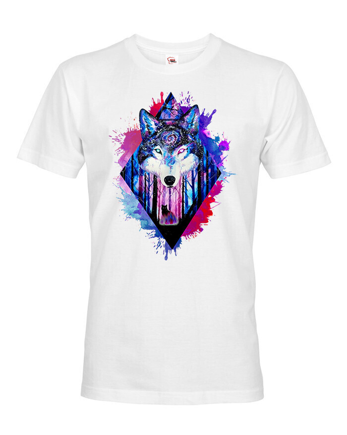 Pánské tričko s potiskem vlka - originální tričko s potiskem vlka
