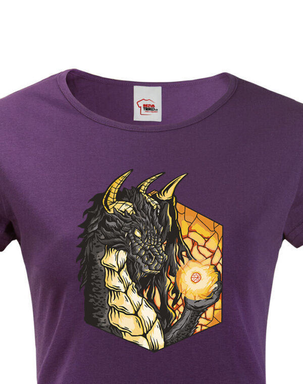 Dámské tričko s potiskem magického draka - dárek na narozeniny
