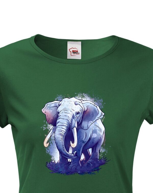 Dámské tričko se slonem - dárek pro milovníky zvířat