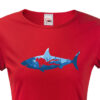 Dámské tričko se žralokem - kvalitní potisk a rychlé dodání. Vtipná a originální pánská a dámská trička s potiskem levně. Levná trička s MEME potiskem.