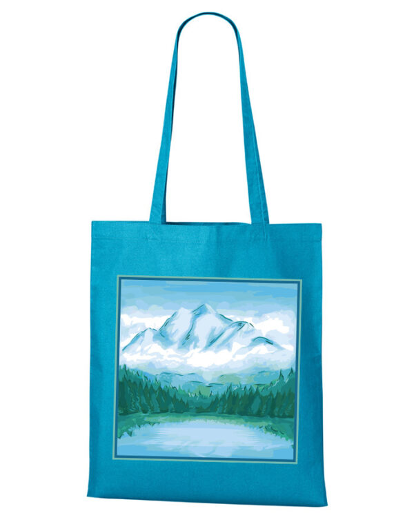 Placená taška s potiskem Hory - skvělá nákupní plátěná taška