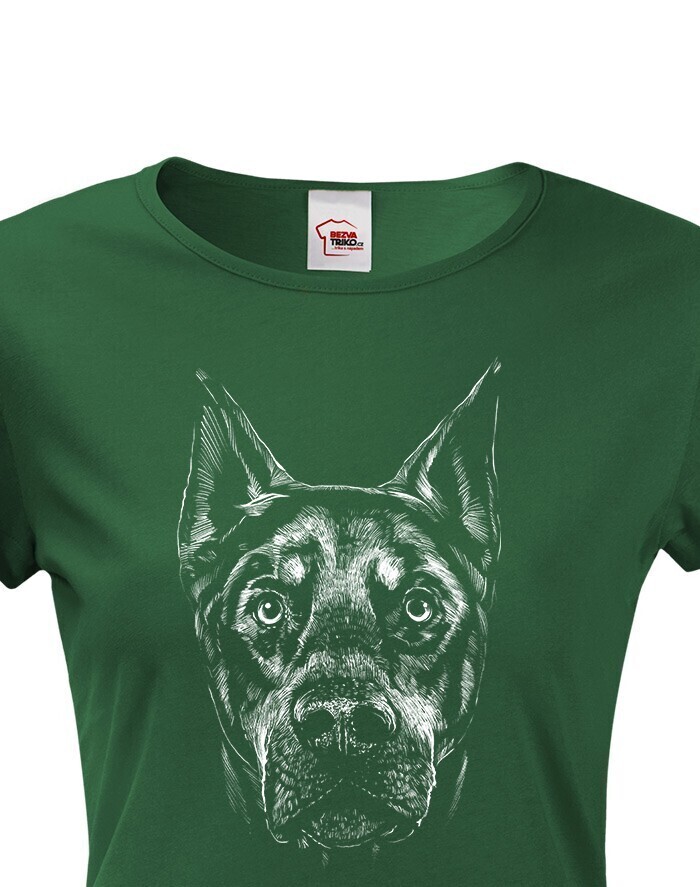 Dámské tričko Dobrman - tričko pro milovníky psů