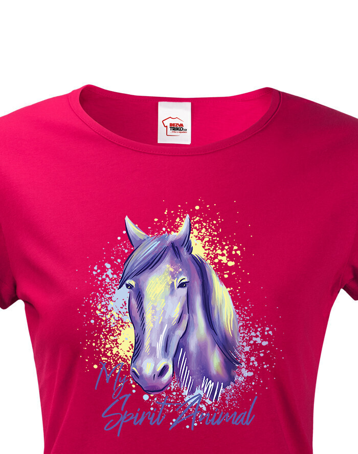 Dámské tričko pro milovníky koní - kůň spřízněná duše - dárek pro milovnici koní