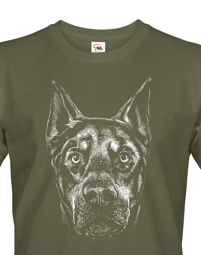 Pánské tričko pro milovníky zvířat - Doberman