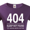 Dámské tričko pro programátory 404 sleep not found