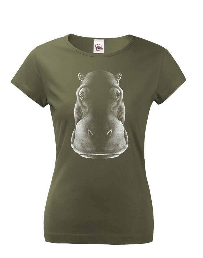 Dámské tričko s hrochem - pro milovníky zvířat