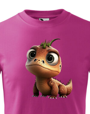 Dětské tričko - dinosaurus - roztomilý barevný motiv s plnými barvami