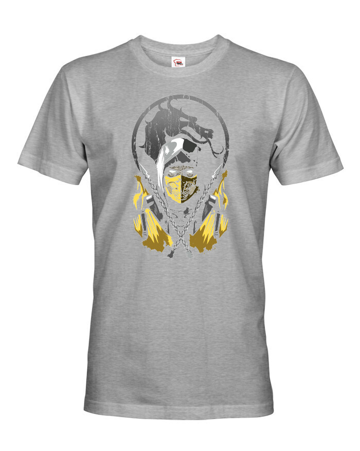 Pánské tričko s potiskem Scorpion Mortal Kombat - dárek pro fanoušky hry Mortal Kombat
