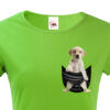 Dámské tričko pro pejskařky s Labradorem v kapsičce - kvalitní tisk