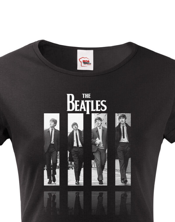 Dámské tričko s potiskem slavné kapely The Beatles - parádní tričko s kvalitním potiskem