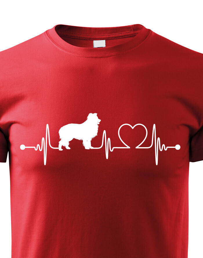 Dětské tričko Border kolie tep - dárek pro milovníky psů