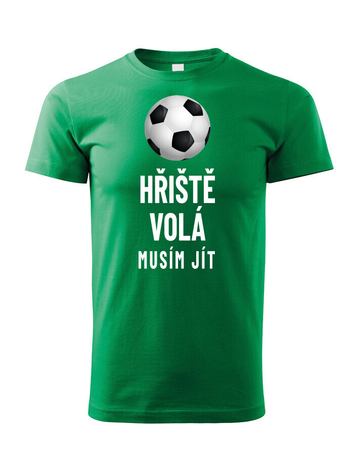 Dětské tričko s potiskem Hřiště volá musím jít - tričko pro milovníky fotbalu