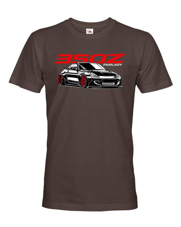 Pánské tričko s potiskem Nissan 350Z -  tričko pro milovníky aut. Vtipná a originální pánská a dámská trička s potiskem levně. Levná trička s MEME potiskem.