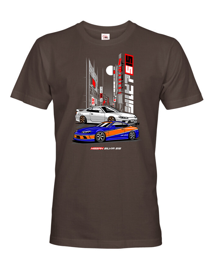 Pánské tričko s potiskem Nissan S15  -  tričko pro milovníky aut. Vtipná a originální pánská a dámská trička s potiskem levně. Levná trička s MEME potiskem.