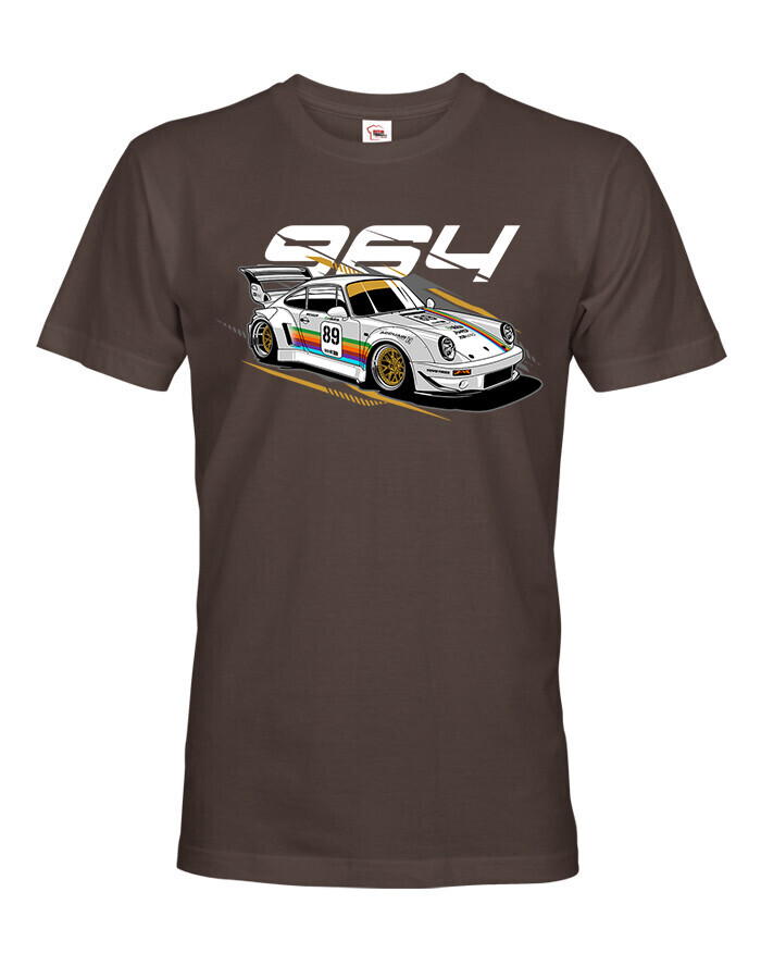 Pánské tričko s potiskem Porsche RWB 964 -  tričko pro milovníky aut