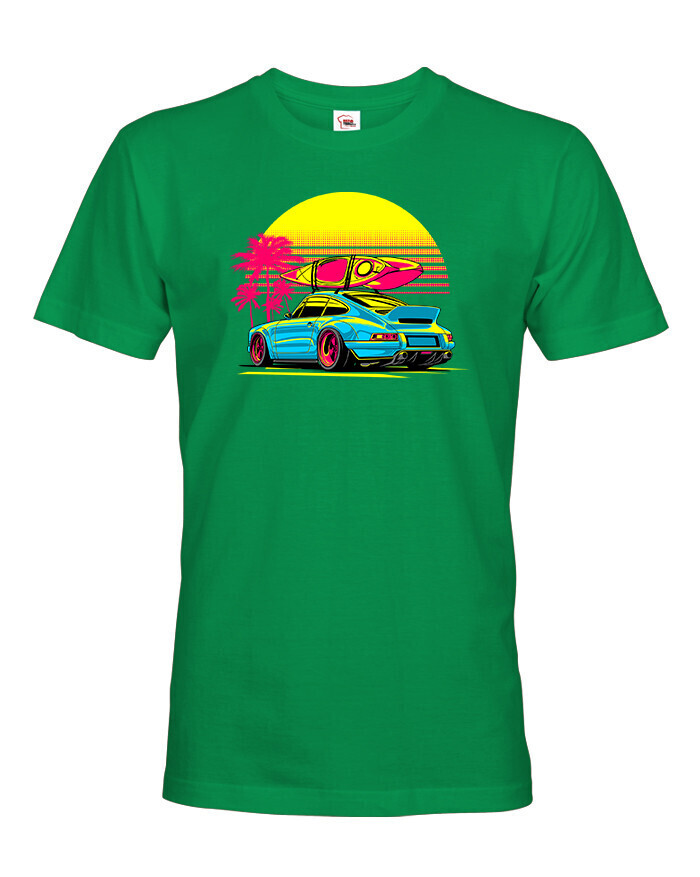 Pánské tričko s potiskem Singer Porsche  - tričko pro milovníky aut