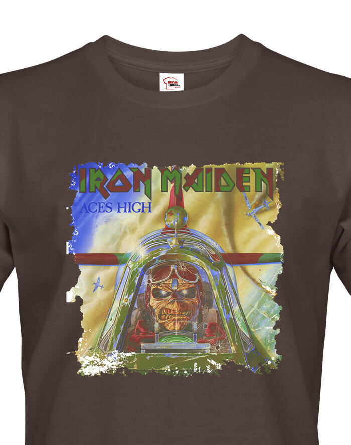 Pánské tričko s potiskem kapely Iron Maiden  - parádní tričko s potiskem rockové skupiny Iron Maiden